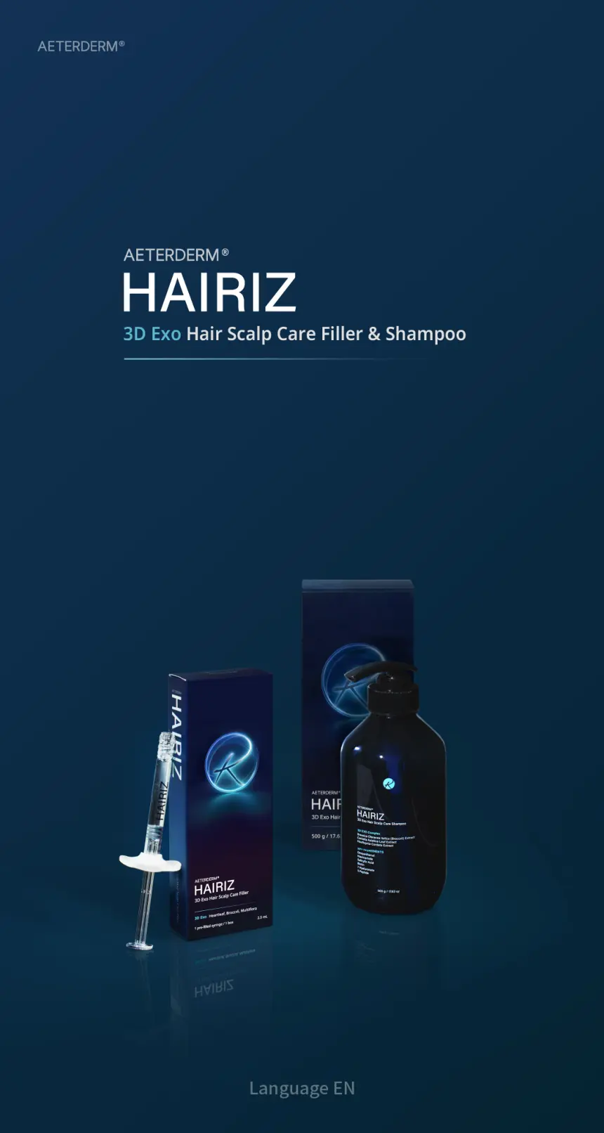 HAIRIZ 3D Exo Hair Scalp Care Shampoo brochure page 1