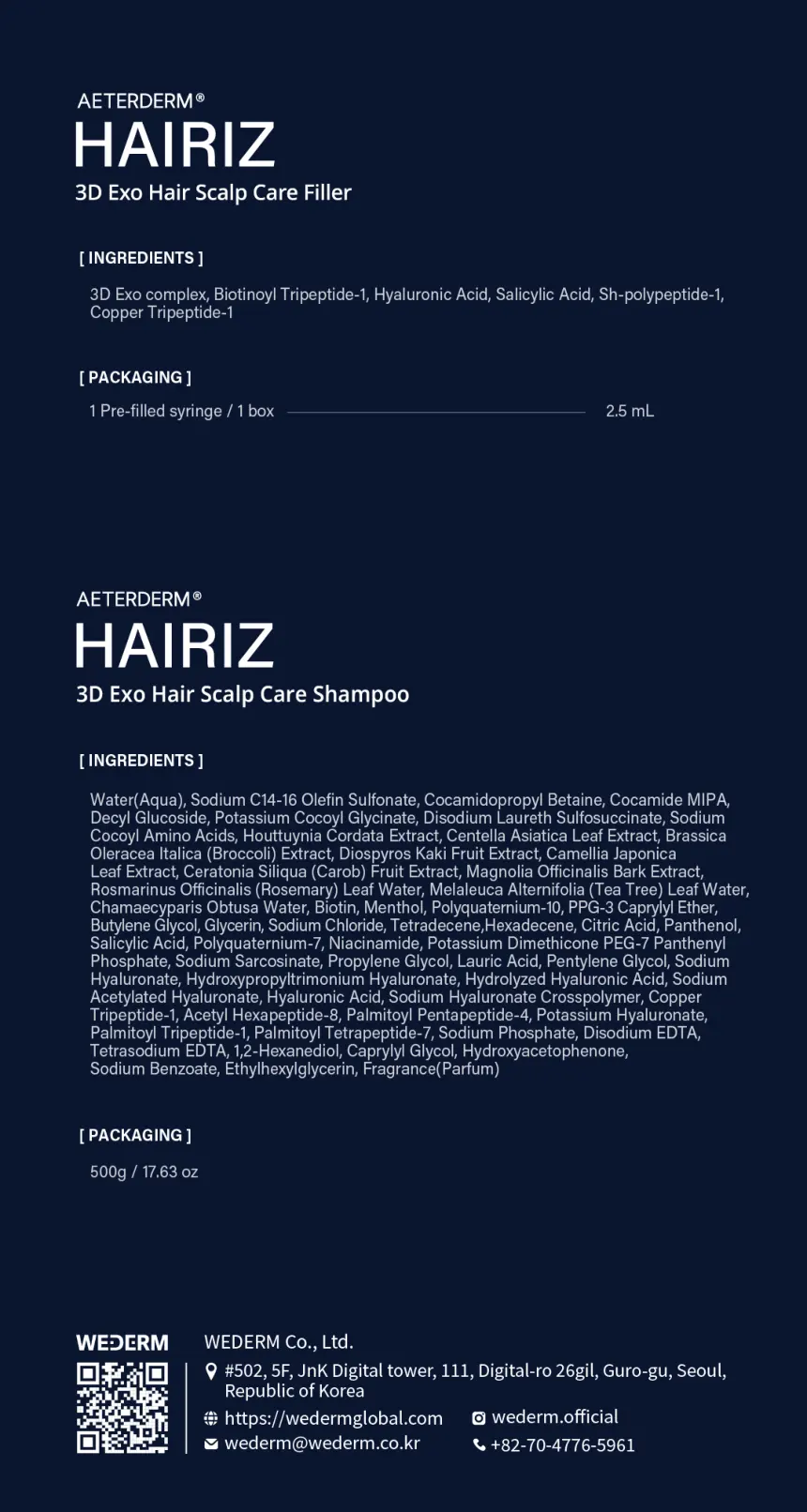 HAIRIZ 3D Exo Hair Scalp Care Shampoo brochure page 15