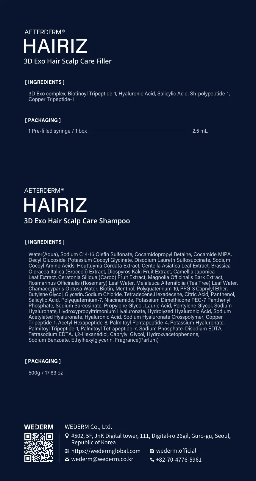 HAIRIZ 3D Exo Hair Scalp Care Filler brochure page 15